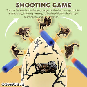 In plastica per tiro al coperto mobile mobile rotante con supporto per bersaglio gioco <span class=keywords><strong>giocattolo</strong></span> dinosauro pistole da <span class=keywords><strong>cecchino</strong></span> per adulti bambini con pallottola morbida - Product Image 3