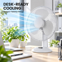 Ventilateur de table et de bureau oscillant pas cher, 16 pouces, 3 pales en plastique, puissance de sortie 40W, vente en gros usine
