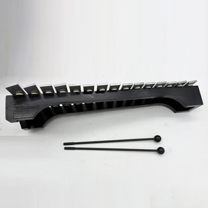 Wholesale 15 Notes Black Frame Aluminum Glockenspiel Aluminum Xylophone Orff Percussion <b>Instrument</b> for Kids Beginners - Product Image 3