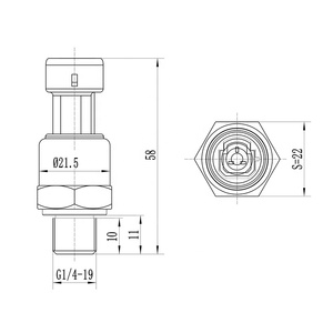 XDB401水燃油气体空气G1/4 0.5-4.5V不锈钢陶瓷压力传感器变送器传感器10bar 174psi - Product Image 4