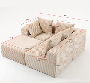 Canapé convertible en forme de L compressible, design Magic Cube, pour appartement et hôtel - Product Image 3