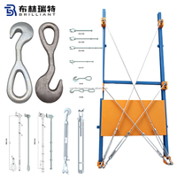 Crochet d'extension pour attache de conteneur en acier forgé, finition galvanisée à chaud, fixation libre sur pont d'attache