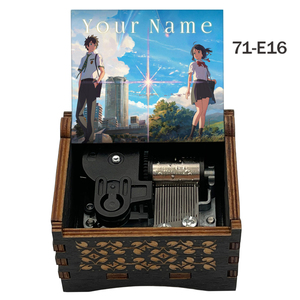Boîte à musique en bois à remonter Sankyo Musical Movement, thème Anime Your Name Kimi No Na Wa <span class=keywords><strong>Zen</strong></span> <span class=keywords><strong>Zen</strong></span> <span class=keywords><strong>Zense</strong></span>, cadeau vintage pour fans et amis - Product Image 1