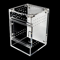 Vente en gros de vitrine d'exposition pour reptiles en acrylique transparent, de haute qualité, design personnalisé, enclos pour reptiles, boîte d'élevage pour araignées sauteuses