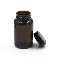 Bouteille de médecine en plastique personnalisée de 100ml Bouteilles de capsules de supplément Vatamin Bouteille de pilules en plastique Pompe de pulvérisation PET OEM Ambre rond 5000