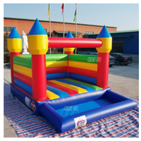 Château gonflable pour enfants en PVC arc-en-ciel pas cher pour l'extérieur et l'intérieur avec fosse à balles