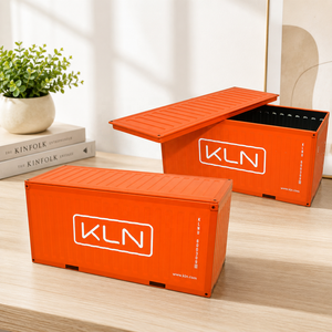 OEM ODM Custom Printed Food Grade Shipping Container Shape <b>Tin</b> Box Manufacturer Metal Packaging for Food & Gift - Product Image 1