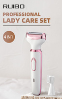 Rasoir électrique 4 en 1 pour l'épilation du corps des femmes pour le visage, le nez et les jambes Rasoir électrique pour femmes