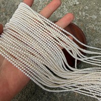 Perles d'eau douce pour bébés de 3-3,5 mm, perles en vrac, semi-finies, longueur 38-39 cm, 110 pièces