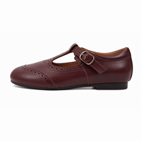 Chaussure Mary Jane classique personnalisée à bride en T, en cuir, pour fille, à bout ailé, idéale pour le quotidien, les fêtes, l'école et les occasions formelles