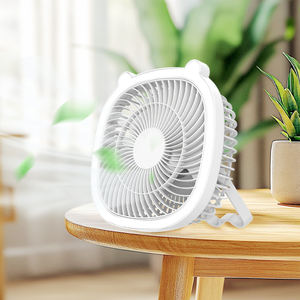 מאוורר שולחן נטענת ארוך טווח עם אור הוביל 3 מהירויות 500 מאוורר usb מופעל מאוורר usb עבור שולחן עבודה ו-מיטה - Product Image 3