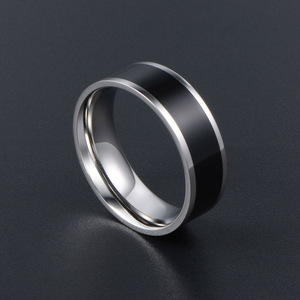 ไทเทเนียมเหล็กอีพ็อกซี่เรซิ่นแหวนสีแดงสีดำสีขาวเรขาคณิตเครื่องประดับปาร์ตี้สำหรับทุกเพศ SA558 - Product Image 4