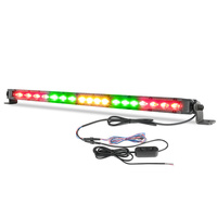 Barre lumineuse multifonctionnelle en aluminium super fine de 20 pouces, 12V, rouge, verte, jaune, pour camions tout-terrain