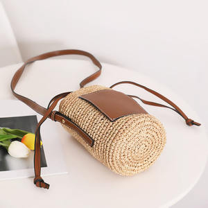 Fashion Shoulder <strong>Raffia</strong> <strong>Bags</strong> Ladies Fashion Leather <strong>Cross</strong> <strong>Body</strong> Women's Shoulder <strong>Bag</strong> Woman Bucket <strong>Bag</strong> - Product Image 4