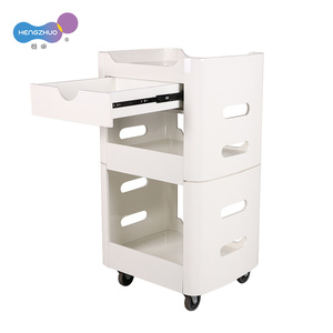 Chariot professionnel d'esthéticienne en bois chariot de Salon avec tiroirs conception multicouche organisateur chariot déplacer avec roues universelles - Product Image 5