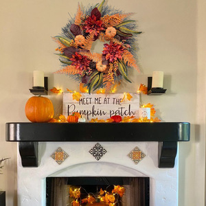 Guirnalda Artificial de Otoño con Girasoles, Hojas de <span class=keywords><strong>Arce</strong></span> y Ramas de Bayas para Decoración de Puerta Principal, Acción de Gracias, Halloween, Interiores - Product Image 6