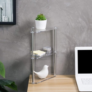 Estante <span class=keywords><strong>de</strong></span> Esquina Acrílico <span class=keywords><strong>de</strong></span> 3 Niveles - Organizador Ecológico y Portátil para Escritorio y Baño con <span class=keywords><strong>Diseño</strong></span> Triangular - Product Image 5