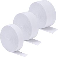 3 rouleaux de bande élastique extensible pour couture, bobine de 3/5 1 1-1/2 pouces de largeur, 5,5 yards/rouleau (noir), polyester, couleur unie