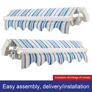 Auvent <span class=keywords><strong>de</strong></span> fenêtre rétractable mural en alliage d'aluminium, à commande manuelle ou par télécommande, en acrylique enduit PA, <span class=keywords><strong>projection</strong></span> <span class=keywords><strong>de</strong></span> 6m, toutes tailles - Product Image 4