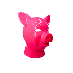 Masque de tête de cochon en <span class=keywords><strong>latex</strong></span> pur sexy pour adulte, fourni directement par l'usine, masque de jouet alternatif ODM gaufré - Product Image 2