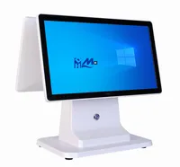Monitor Layar Sentuh Kapasitif dengan Casing Logam Industri, Antarmuka USB, Layar Baru 15/15.6 Inci untuk Terminal POS Android/Windows 10