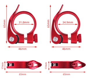 Hợp kim 16059 31.8/34.9mm xe đạp yên bài kẹp ống kẹp cố định xiên nhanh chóng phát hành đường gấp MTB xe đạp ghế bài kẹp - Product Image 4