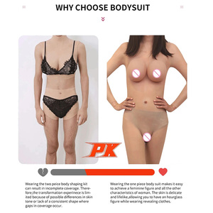 Combinaison intégrale en silicone pour femme avec poitrine réaliste taille E et gros seins, pour travestis, cosplay, body shaper, transformation complète - Product Image 3