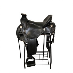 Sillín de Carreras Inglés BS International NA82 de Cuero Genuino Hecho a Mano, Personalizado, Negro Pulido, con Estructura de Madera y Herrajes de Acero Inoxidable SUS304, Sostenible - Product Image 1