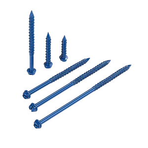 1/4 ST5ST6.3สีน้ำเงิน Dacromet แผ่นหกเหลี่ยมร่องตรงความแข็งแรงสูงปลายแหลมซีเมนต์ขยายยิปซั่มสลักเกลียว - Product Image 2