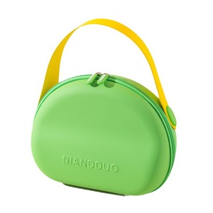 Nianduo Cosmetic Bag Large Capacity <b>EVA</b> Zipper Closure Portable Travel Storage Case With Soft Handle Color Blocking Design - Product Image 5