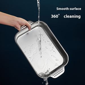 Extra <strong>Thick</strong> Stainless Steel <strong>Grilled</strong> Fish Crayfish Plate Deep Seafood Dish Basin for Induction Cooker Baking Dishes <strong>Pans</strong> - Product Image 5