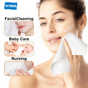 Serviettes faciales jetables non tissées sans peluches Wipex, douces et lavables, pour le <span class=keywords><strong>visage</strong></span>, le spa, les salons de beauté, à usage unique, lingettes nettoyantes - Product Image 1