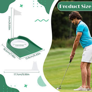 Putting <span class=keywords><strong>Cup</strong></span> de <span class=keywords><strong>golf</strong></span> d'intérieur avec drapeau de trou Return Ball Training Putter <span class=keywords><strong>Golf</strong></span> Training Putters Hole Cups Practice Aids Auxiliary Tool - Product Image 5