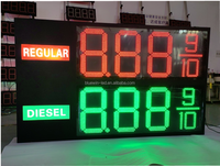 8 pollici 7 segmento Display Led segno di prezzo del Gas con Display a Led prezzo stazione di benzina