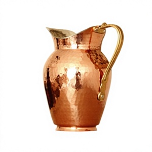 Handmade Hammered Copper Water Pitcher 1.7L Classic Style Eco-Friendly Metal Jug for Drinks Wedding Serving Durable Design - Product Image 2