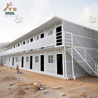 Maison conteneur modulaire préfabriquée portable à deux étages avec auvent, 20 et 40 pieds, pour bureau et habitation