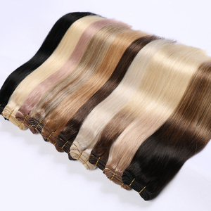 Bán Buôn Trinh Remy Ombre Sô Cô La Nâu Để Mật Ong Blonde Balayage <span class=keywords><strong>Clip</strong></span> Trong Phần Mở Rộng Tóc Màu #1b/4/27 Trọng Lượng 120 Gam 6 Wefts - Product Image 6