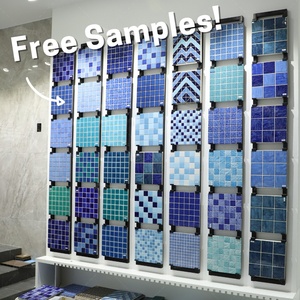Impresión de chorro de tinta con patrón cuadrado <span class=keywords><strong>azul</strong></span>, azulejos de cerámica para <span class=keywords><strong>piscina</strong></span>, mosaico para nadar, 73x73, precio directo de fábrica - Product Image 6