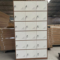 Casier métallique personnalisé Armoire d'école en acier 6 9 12 18 portes Casier penderie Casiers rangement pour étudiants avec pieds