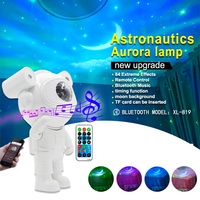 Projecteur Astronaute Lampe Musicales avec Haut-parleur, Veilleuse Plafond Étoiles Lune Nébuleuse, Minuteur LED, Projecteur Galaxie Astronaute