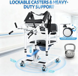 Chaise de transfert <span class=keywords><strong>pour</strong></span> patient, hydraulique, réglable en hauteur, <span class=keywords><strong>pour</strong></span> maison de retraite, <span class=keywords><strong>personnes</strong></span> alitées, <span class=keywords><strong>aide</strong></span> <span class=keywords><strong>à</strong></span> la mobilité <span class=keywords><strong>pour</strong></span> la salle de bain, Mateside - Product Image 4