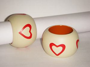 ที่ใส่แหวนผ้าเช็ดปากทำจากไม้วาดด้วยมือเหมาะสำหรับตกแต่งโต๊ะในงานแต่งงานแหวนผ้าเช็ดปากที่มีสไตล์หรูหรา - Product Image 4