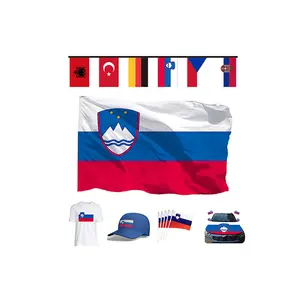 Football Fan Accessories T Shirt Hat Hand Flag Cheering Slovenia Flag For Germany Fan Item