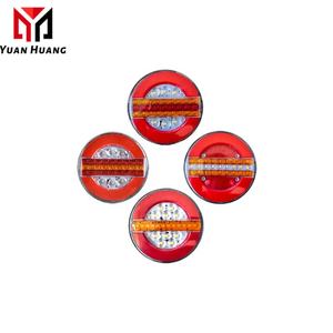 Feu arrière rond à LED Hamburg pour camion, feu stop de pare-chocs arrière, feu de position DRL, clignotant séquentiel pour remorque, bus, fourgonnettes, 4x4, 12V 24V - Product Image 4