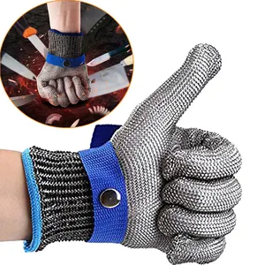 A9 Cut Resistant Glove Food Grade Stainless Steel Wire Mesh Metal Gloves Knife Cutting Gloves For Kitchen Butcher