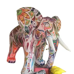 3m 높은 전체 디지털 인쇄 거대한 풍선 코끼리 동물 모델