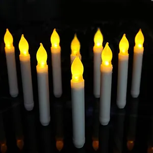 12 PCS LED sin llama velas cónicas batería operado candelabros con la función de Control remoto Dia 0,8 "x H6.5" Drippless de mano