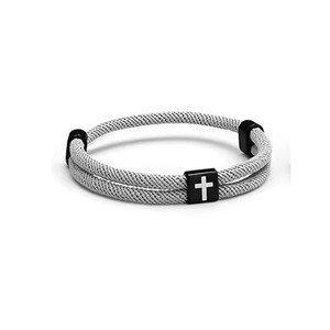 Pulsera de Cuerda Trenzada al por Mayor, Hecha a Mano, Ajustable, Colorida, Tejida, de la Amistad, Religiosa, con <span class=keywords><strong>Nudo</strong></span> Metálico - Product Image 3