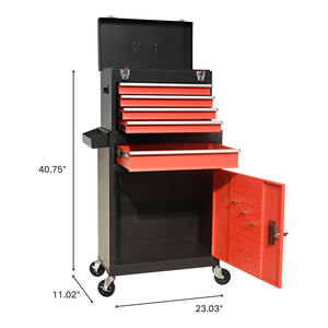 Professionele Werkplaats Opbergen Gereedschapskast Met Lades Zijbak En Pegboard Oem Kar - Product Image 5