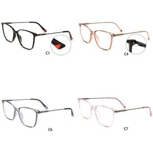 럭셔리 유니섹스 사각 풀프레임 블루라이트 차단 회색 렌즈 맞춤형 광학 독서 안경 패션 내구성 경량 - Product Image 5